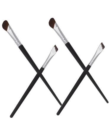 Healeved 4 Pcs Eyeliner Brush Cosmetic Brush Eyeshadow Brush Eye Makeup Eye Liner Brush Brow for Eyebrows Nose Makeup Brush Under Eye Concealer Brush Contour Brush Eye Shadow Brush
