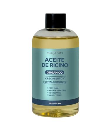 Castor Oil Cold Pressed 100% Pure and Certified Organic Paraben-Free Fragrance-Free Stimulates Growth and Volume of Eyelashes Eyebrows and Hair | Restores Damaged Hair - 8.44 oz. 8.44 Ounce / 250 ml