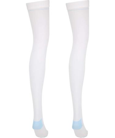 Weikeya Compression Socks for Varicose Veins Odorless Thrombus Prevention Stockings for Recovery & Relapse Prevention Pure White Long Tube - Buy Online on GoSupps.com