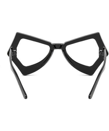 Vintage Polygon Butterfly Cat Eye Eyeglass Frames for Women - Anti-Blue Light Computer Glasses in Black | International Shipping Available - Buy Online on GoSupps.com