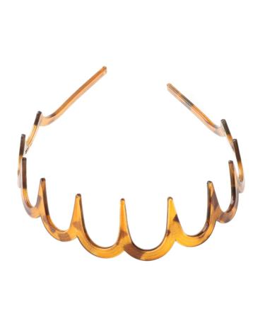 hdhuad Women Girls Zigzag Headband Long Tooth Plastic Resin Non-Slip Comb Hairband