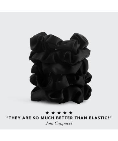 Kitsch Satin Scrunchies - Frizz Prevention and Style Preservation - 5 Pack in Black - Buy Online on GoSupps.com
