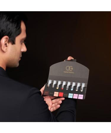 OG BEAUTY Luxury Perfume Gift Set - Unique Scents Long-lasting Eau de Parfum - Smokey Woody Shadow Gallant Pristine Charade Enchant Solace - Pack of 8 (5ml Each) - Buy Online on GoSupps.com