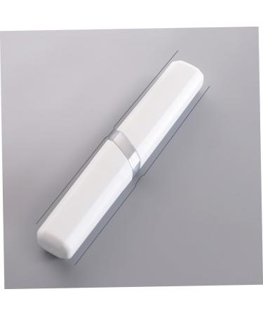 Gleavi Travel Toothbrush Set | Ethui Toothbrush for Adults | Pipe Holder | Gift-Ready Protective Cover & Box - White - Buy Online on GoSupps.com