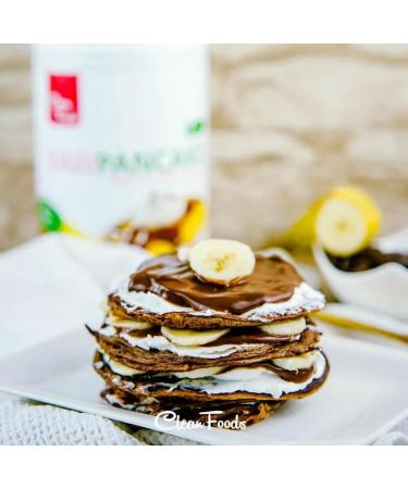 CleanFoods Raw Banana Pancakes 425g | Low-Calorie 45 Calories/100g | Quick 2-Minute Preparation | Konjac Glucomannan - Buy Online on GoSupps.com