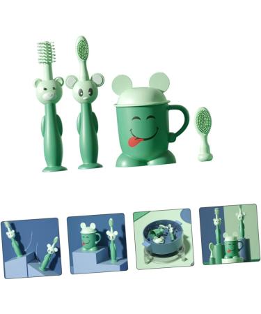 Beaupretty Toddler Toothbrush Set - Silicone Baby & Childrens Tooth Cleaning Brush for Infants - Safe & Soft Baby Training Toothbrush - Buy Online on GoSupps.com