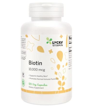 Lucky Vitamin - Biotin 10000 mcg. - 120 Veg Capsules