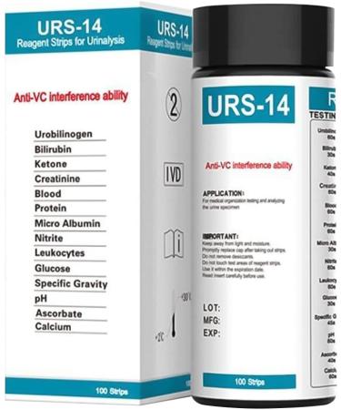 Frunimall Urine Test Strips Kit - 100 Pieces for Glucose Ketones Leukocytes & Protein Analysis - Reliable Keto Urine Testing - Buy Online on GoSupps.com