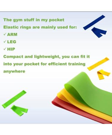 Premium Resistance Bands for Physical Therapy & Home Workouts | Set of 5 Rubber Loop Bands for Men & Women - Shop Now - Buy Online on GoSupps.com