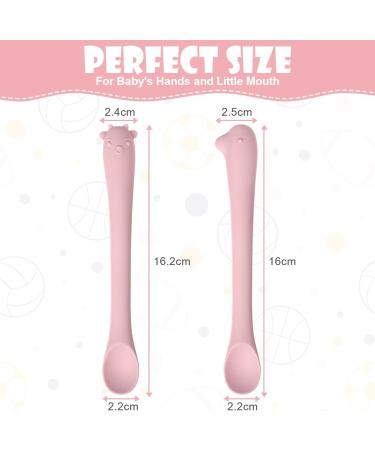 HOTUT Baby Cutlery Feeding Set - 4pcs Toddler Utensils Spoon Set for Self Feeding - Easy Grip Bendable Kids Spoons - Reusable and Perfect for Mealtime (Blue/Pink/ Powder) - Buy Online on GoSupps.com