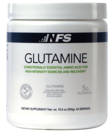 NF Sports Pure Glutamine Powder for Muscle Recovery, Immunity Support & Focus - L-Glutamine Powder for Women/Men. Post Workout Recovery Drink - Vegan, Gluten Free - Unflavored (300g, 60 Servings)