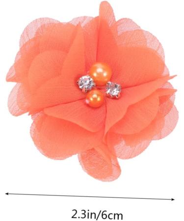 COHEALI 60 pcs Chiffon Cloth Diy Mini Shaped Accessory Hairhoop Flowers Accessoriesorange Girls Pearl As Shownx3pcs Size 1x3pcs - Buy Online on GoSupps.com