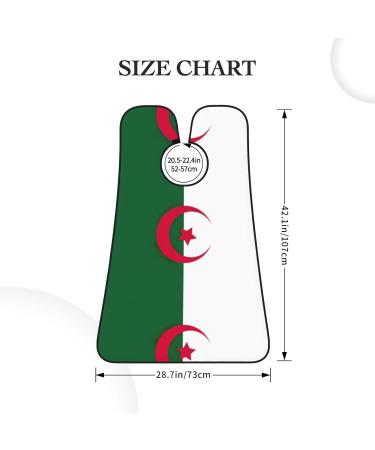 Flag of Algeria Print Beard Bib Apron for Men | Beard Hair Catcher & Trimming Cape Cloth - Black - Buy Online on GoSupps.com