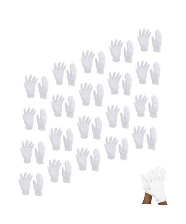 HAPINARY 16 Pairs White Cotton Gloves Cat Purse Industrial Gloves Grip Gloves for Work Mens Work Gloves Cotton Inspection Gloves Gavel Warm Cotton Mitts Miss Labor Protection Cotton Jewelry