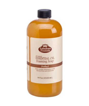 Fabulous Frannie Protect Foaming Hand Soap REFILL Made with All Natural Pure Undiluted Essential Oils 14oz (Pack of 1) Protect 14 Fl Oz (Pack of 1)