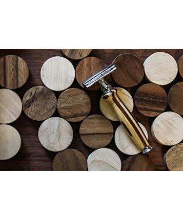 West Coast Shaving Natural Collection Razor 38WS - Rosewood & White Ash (Closed Comb) | Premium Grooming Tool for Men - International Shipping Available - Buy Online on GoSupps.com