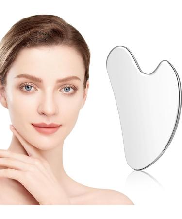 Uraqt Gua Sha Stainless Steel Tool - Facial Massage & Scraping for Face Eyes Neck & Body - Buy Online on GoSupps.com