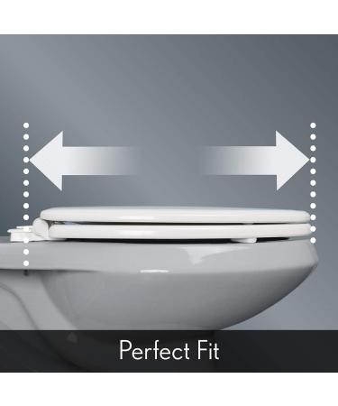 MAYFAIR 1843SLOW 000 Lannon Elongated Toilet Seat with Slow Close and Never Loosen Feature - Durable White Enameled Wood - 1 Pack - Buy Online on GoSupps.com