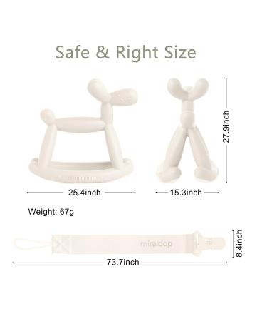 Miraloop Bite Ring for Babies | Jellydog Dental Aid | Food-Safe Silicone Odorless & Safe for Infants 3+ Months - Prevents Suffocation - Buy Online on GoSupps.com