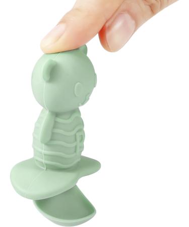 Pandaear 6-Pack Baby Learning Spoon & Fork Set | Silicone Cutlery for 4-6 Months | BLW Eating Utensils for Porridge & Dinners - Buy Online on GoSupps.com