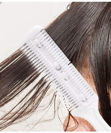 ALAZCO Combo Set: White Plastic Double Edge Razor Comb Hair Beard Bikini Trimmer with Extra Blades - Buy Online on GoSupps.com