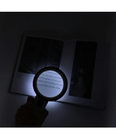 Portable 30X Double Glass Lens Handheld Large Banknote Inspection 12 LED Illuminated Lighted Magnifier for Reading Antique Full of Stars - Buy Online on GoSupps.com
