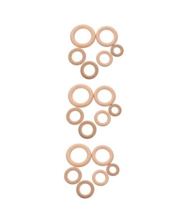 Ibasenice baby accessories 18 pc molar wooden circle accessories made of wood -wood ring newborn made of wood bite rings made of wood protocol toy toy child beech baby wood rings