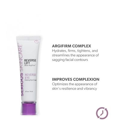 Serious Skincare Reverse Lift Firming Eye Cream with Argifirm Lifting Complex - 0.5 oz - Peptides, Seaweed Extract - Temporarily Lift & Firm Eye and Brow Area - Buy Online on GoSupps.com