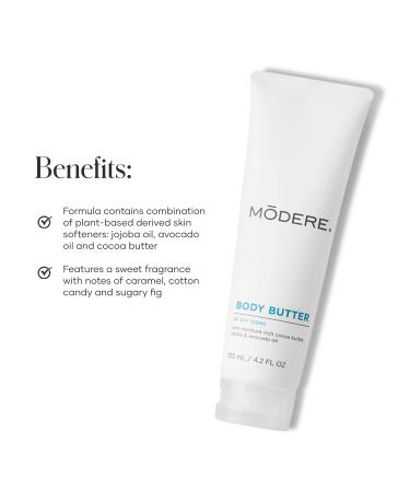 Modere - Body Butter - Ultra-Rich Moisturizer with Cocoa Butter Jojoba & Avocado Oils Sweet Scent Softens Dry Skin Non-Greasy Feel - 125 mL - Buy Online on GoSupps.com