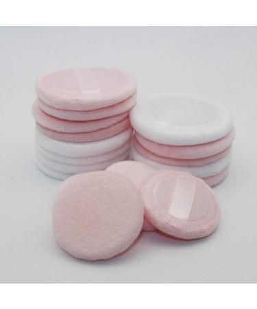  SOLUSTRE SOLUSTRE 10pcs Pure Cotton Round Puff Powder Puff Makeup Puffs with Ribbon for Foundation Powder Mineral Body Powder (Random Color) - Buy Online on GoSupps.com