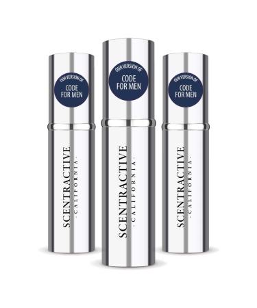 CA Perfume Impression of Code For Men For Men Replica Version Fragrance Dupes Concentrated Long Lasting Eau de Parfum Spray Refillable Atomizer Bottle 0.17 Fl Oz/5ml-X3 ARMN CODE FOR MEN IMPRESSION 0.51 Fl Oz (Pack of 1)