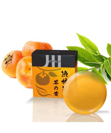 KAWA Anti-Aging Odor Soap with Japanese Persimmon & Green Tea Extract | Removes Nonenal  Body Odor Due to Hormonal Imbalance | 100g (3.5oz) Made in Japan