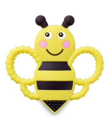 sweetbee Buzzy Bee Teether Toy, Multi-Textured, Soft & Soothing, Easy to Hold (BPA Free, Freezer & Dishwasher Safe)