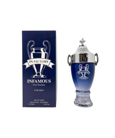 Cologne for Men In-Victory Infamous Natural Spray Classic Long Lasting Scent Wonderful Fragrance Gift Eau De Toilette Men Perfume for Daily Use 3.4 Fluid Ounce In-Victory Infamous 3.4 Fl Oz (Pack of 1)