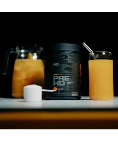 HD MUSCLE PreHD Variant 002 Non-Stim Pre Workout Powder | Nick Walker Signature Series | Stimulant Free PreWorkout | Caffeine-Free L-Citrulline Creapure Creatine Beta Alanine | 60 Servings (Peach Juice) - Buy Online on GoSupps.com