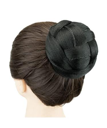 Imissu braided chignon dancer hair cover donut hair parts hair tie women hair node wig updo for wedding celebration (m1 black) - Buy Online on GoSupps.com
