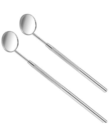 Tossper 2 pieces dental mouth view glass teeth whitening clean oral tool check mirror eyelash extension beauty makeup tools