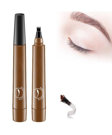 2024 New Magic Eyebrow Pencil Magic Eyebrow Pencil 3d Waterproof Upgraded Magic Eyebrow Pencil Waterproof Microblading Eyebrow Pen Eyebrow Contouring Pen Waterproof. (light brown)