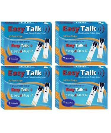 Easy Talk Blood Glucose Test Strips 200Ct Bundle Deal (4 boxes of 50Ct   200CT Total)