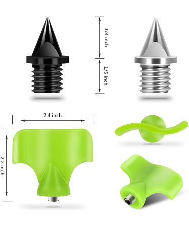 Lejof 1/4 Inch Track Spikes Set - 120 Alloy Steel Replacements with Spike Wrench - 60 Black + 60 Silver - Ideal for Sports Running Shoes - Buy Online on GoSupps.com