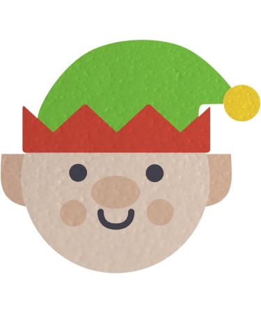 Edible Wafer Christmas Elf Faces Pre-Cut Cupcake Toppers - 24pc - Buy Online on GoSupps.com