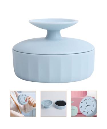 Premium Foldable Silicone Makeup Brush Cleaner Box - Efficient Brush Cleaning Mat & Accessories | Blue - Buy Online on GoSupps.com