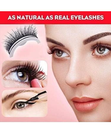 Buy 2 Pairs/3Pcs Self-Adhesive Eyelashes | Reusable Waterproof Lashes Long Natural & Thick - International Shipping Available - Buy Online on GoSupps.com