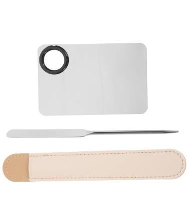 1 Set Palette Stick Beauty Spatula Makeup Mixing Tray Makeup Spatula and Makeup Kit Makeup Products Lip Korean Makeup Mixing Palette Makeup Set Stainless Steel Make up 17.5X7.5CM As Shown