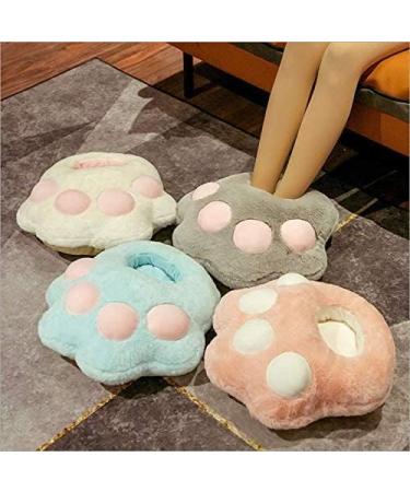 Shairmb Heated Foot Warmer for Women | Cat's Claw Plush Foot Warmer & Cozy Hot Water Bottle Bag | 38x38cm White - Buy Online on GoSupps.com
