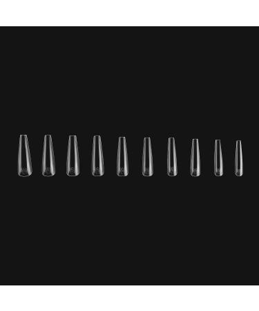 Apres Nail Gel-X Sculpted Coffin Extra Long Tips & Extend Gel Bundle | 500 Tips & 15ml Extend Gel Gold | Premium Quality | 10 Sizes 0-9 | 2022 Version - Buy Online on GoSupps.com