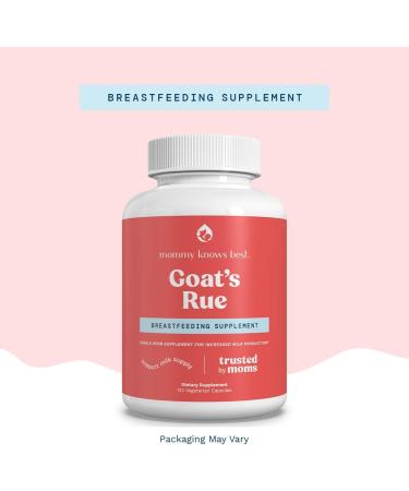 Mommy Knows Best Goat's Rue Lactation Supplement for Breastfeeding Mothers - Supports Breast Milk Production - Vegan Non-GMO Gluten Free (120 Capsules) - Buy Online on GoSupps.com