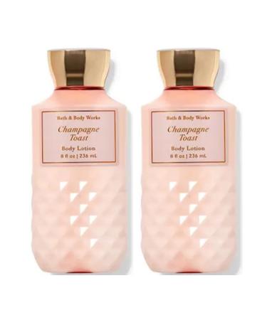 Bath & Body Works Bath and Body Works Champagne Toast Super Smooth Lotion Sets Gift For Women 8 Oz -2 Pack (Champagne Toast) 16 Fl Oz