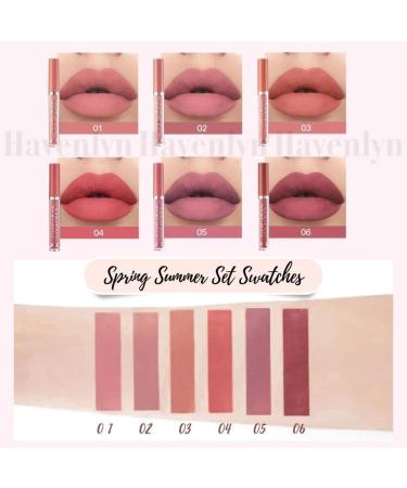 behound Havenlyn The Everlasting Liquid Lipstick Matte Set of 6 Highly Pigmented Lipstick Matte Long Lasting Smudgeproof Nonstick Cup Everlasting Liquid Lipstick Gift Set for Women Spring Summer Set - Buy Online on GoSupps.com