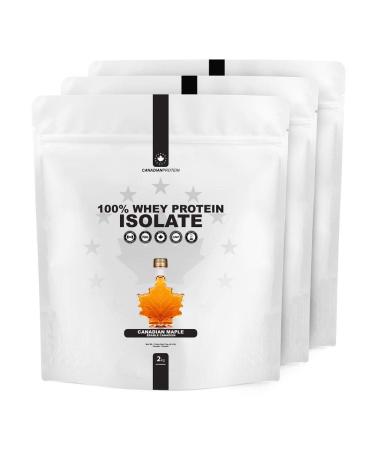 Canadian Protein 100% Whey Isolate 27g of Protein | 6 kg of Canadian Maple Flavoured Low Carb Keto Friendly Workout Recovery Drink | Protein Powder Rich in BCAA Amino Acids